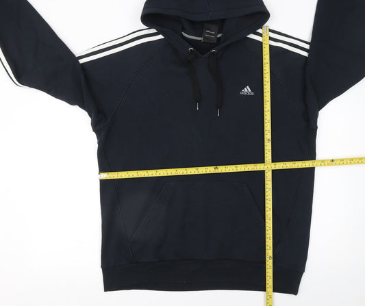 Mens UK Size L adidas Blue Pullover Hoodie