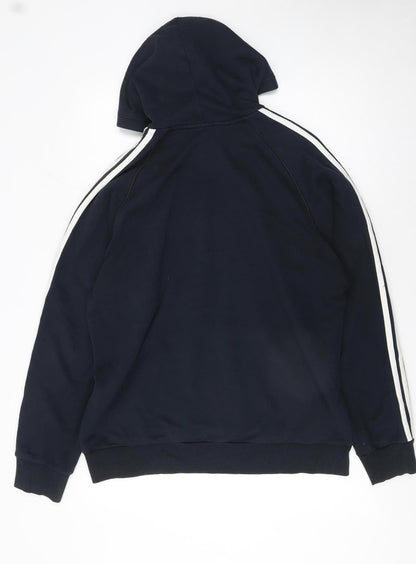 Mens UK Size L adidas Blue Pullover Hoodie