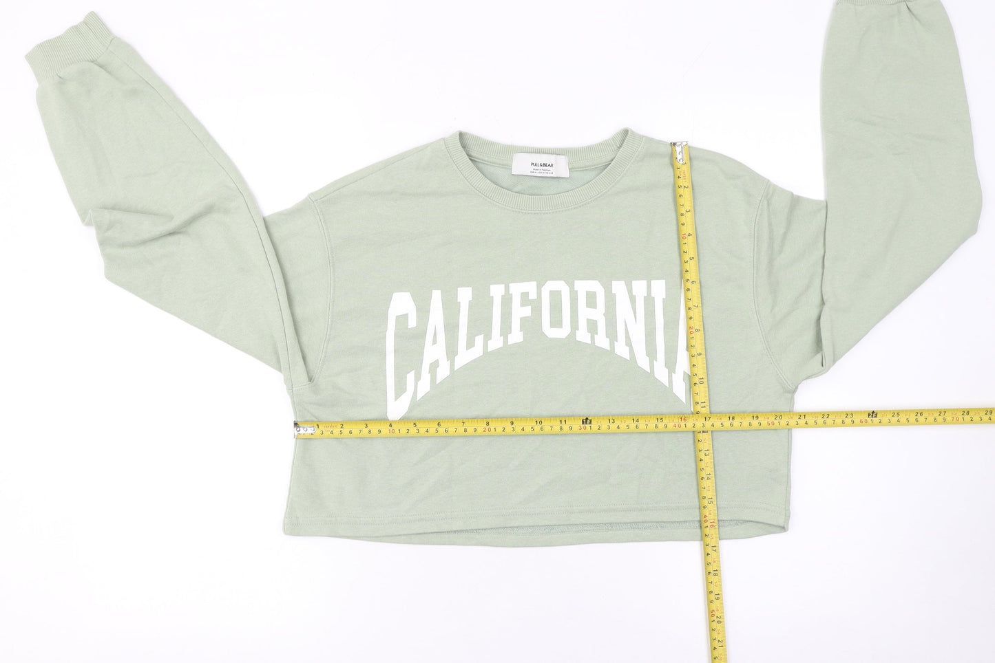 Womens UK Size M Pull & Bear Green Pullover Sweatshirt