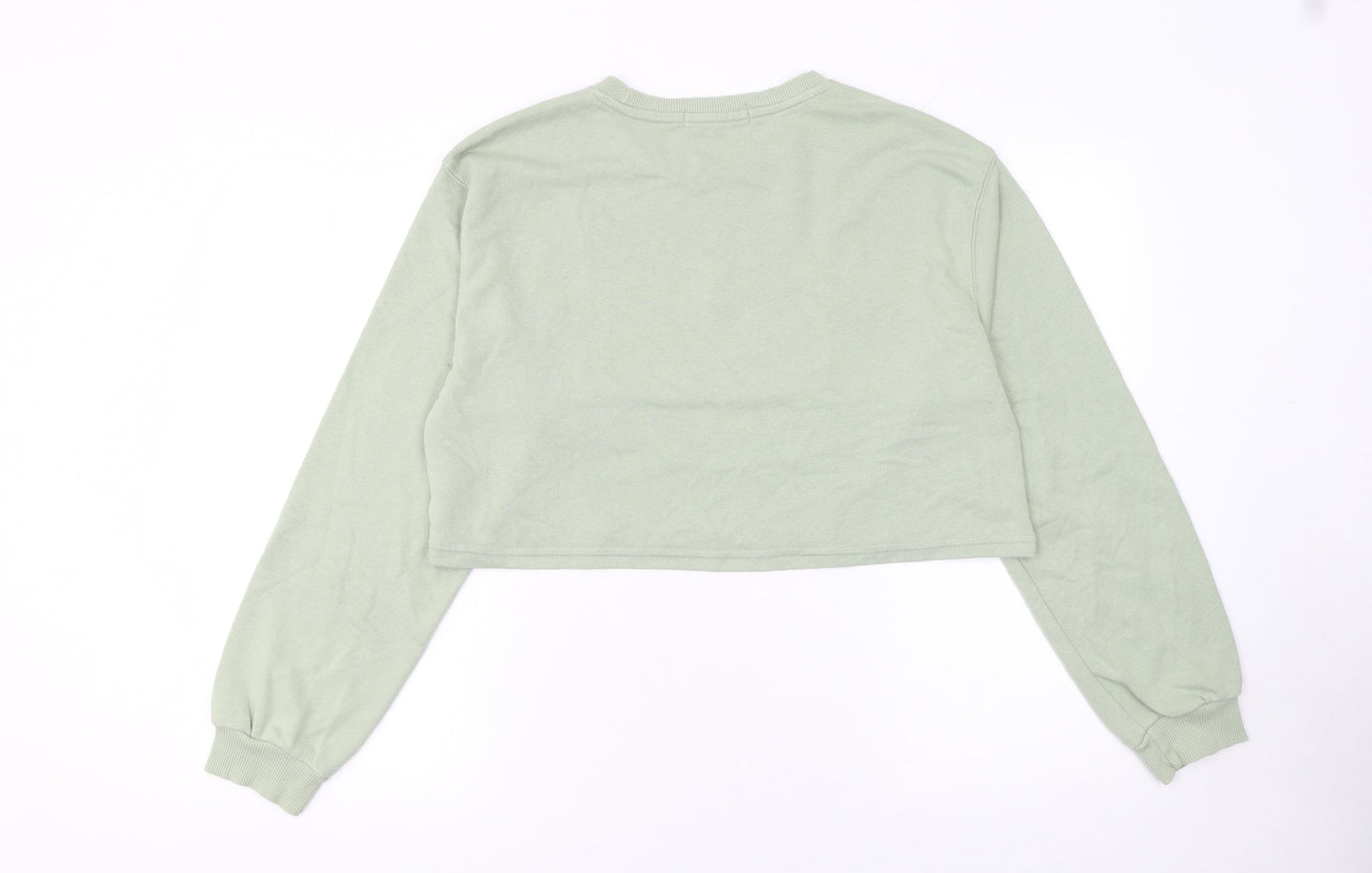 Womens UK Size M Pull & Bear Green Pullover Sweatshirt