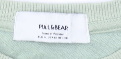 Womens UK Size M Pull & Bear Green Pullover Sweatshirt