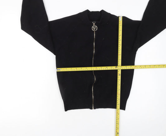Womens UK Size S Mohito Black Full Zip Jumper