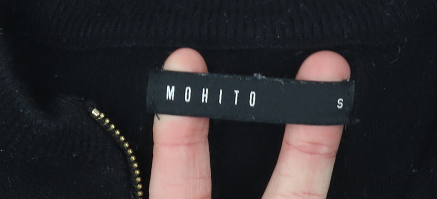 Womens UK Size S Mohito Black Full Zip Jumper