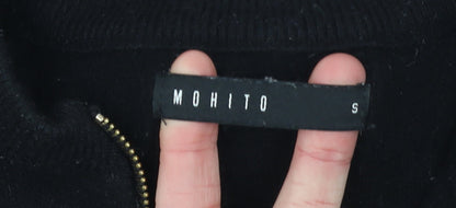 Womens UK Size S Mohito Black Full Zip Jumper