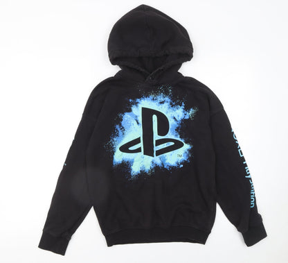 Boys UK Size 11-12 Years H&M Black Pullover Hoodie