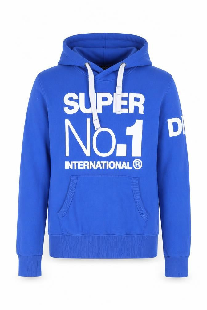Mens UK Size S Superdry Blue Pullover Hoodie