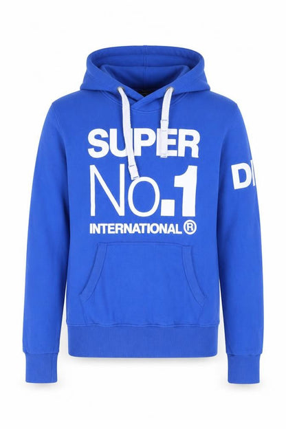 Mens UK Size S Superdry Blue Pullover Hoodie