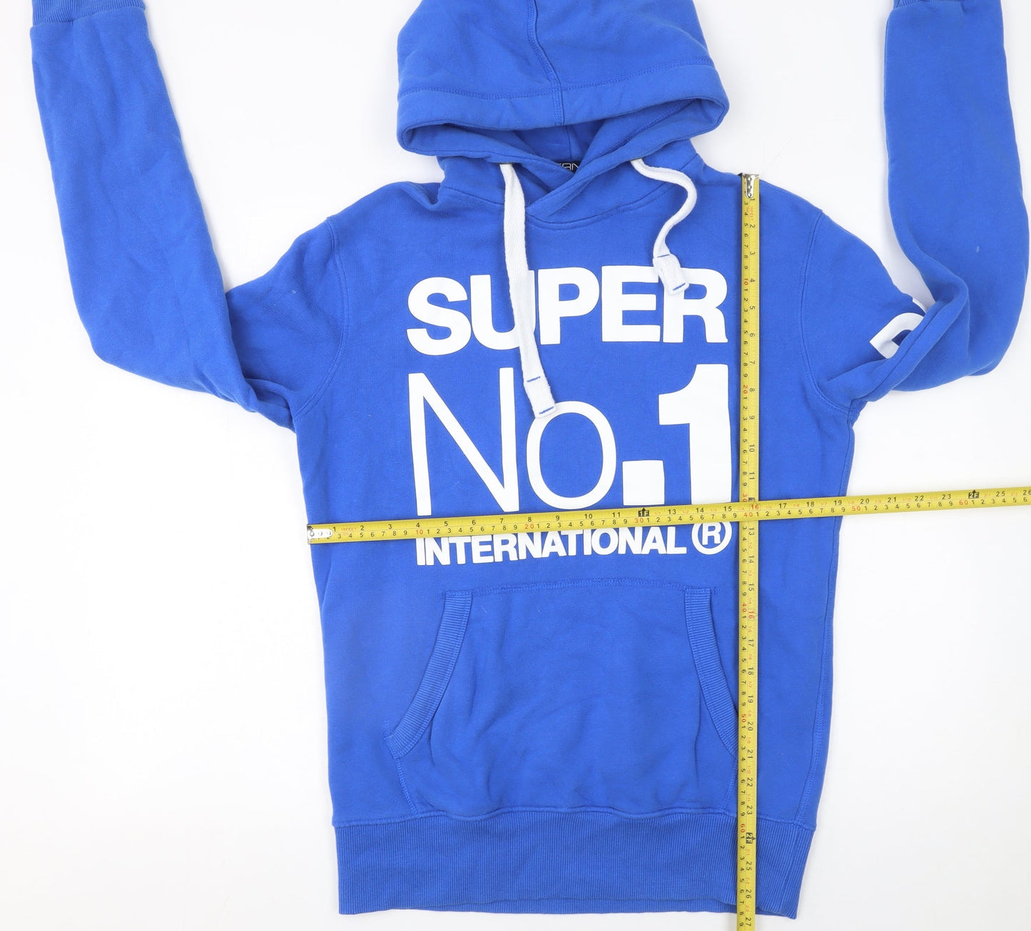 Mens UK Size S Superdry Blue Pullover Hoodie
