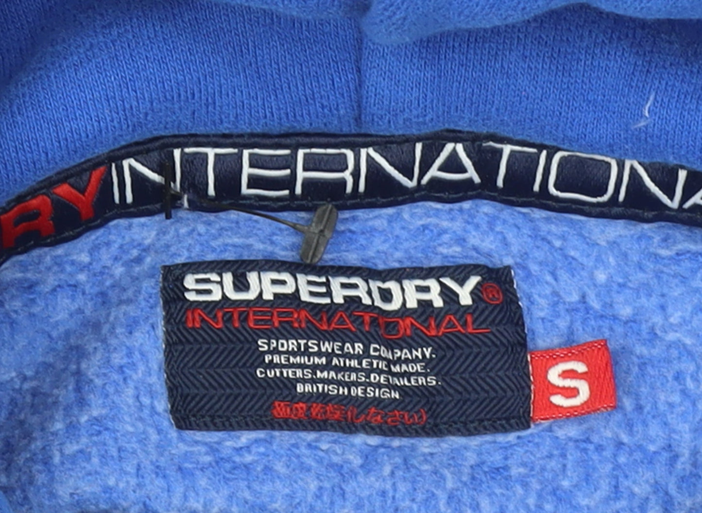 Mens UK Size S Superdry Blue Pullover Hoodie