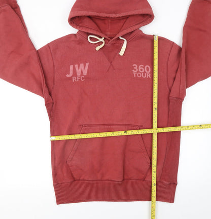 Mens UK Size M Jack Wills Red Pullover Hoodie