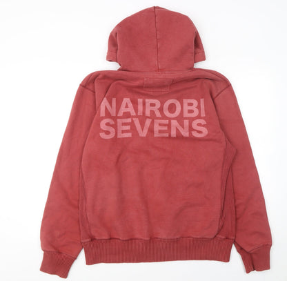 Mens UK Size M Jack Wills Red Pullover Hoodie