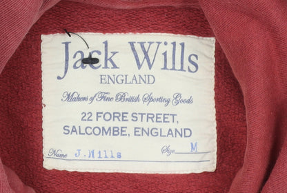 Mens UK Size M Jack Wills Red Pullover Hoodie