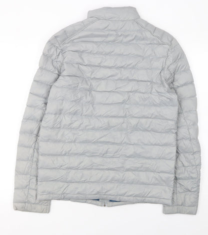 Marks and Spencer Women’s Grey Puffer Jacket Small Quilted Down Coat