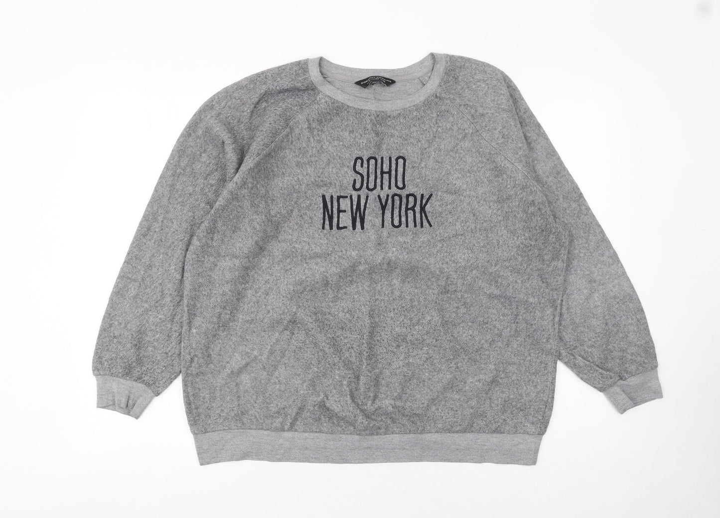 Womens UK Size 16 Dorothy Perkins Grey Pullover Sweatshirt