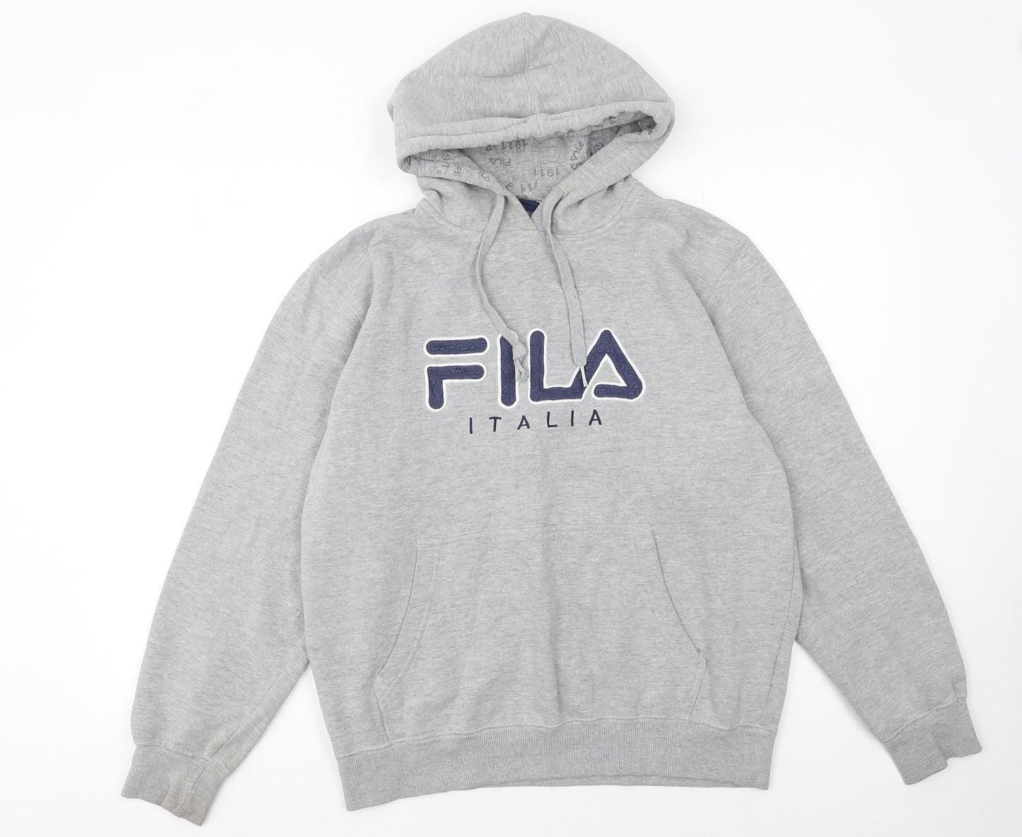 Mens UK Size M FILA Grey Pullover Hoodie