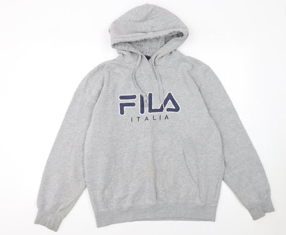 Mens UK Size M FILA Grey Pullover Hoodie