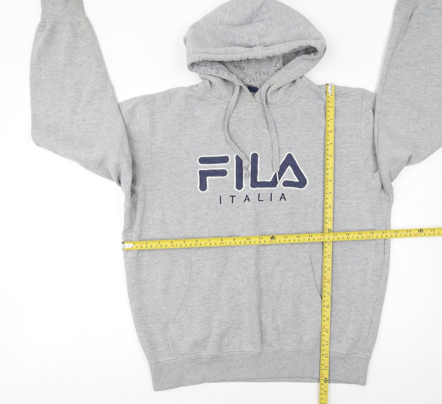 Mens UK Size M FILA Grey Pullover Hoodie