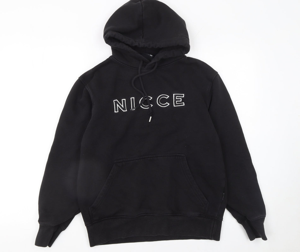 Mens UK Size XS NICCE Black Pullover Hoodie