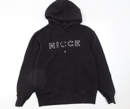 Mens UK Size XS NICCE Black Pullover Hoodie