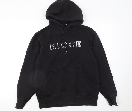 Mens UK Size XS NICCE Black Pullover Hoodie
