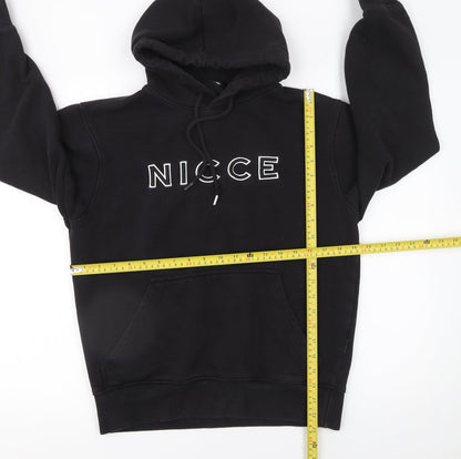 Mens UK Size XS NICCE Black Pullover Hoodie
