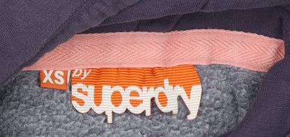 Womens UK Size XS Superdry Purple Pullover Hoodie