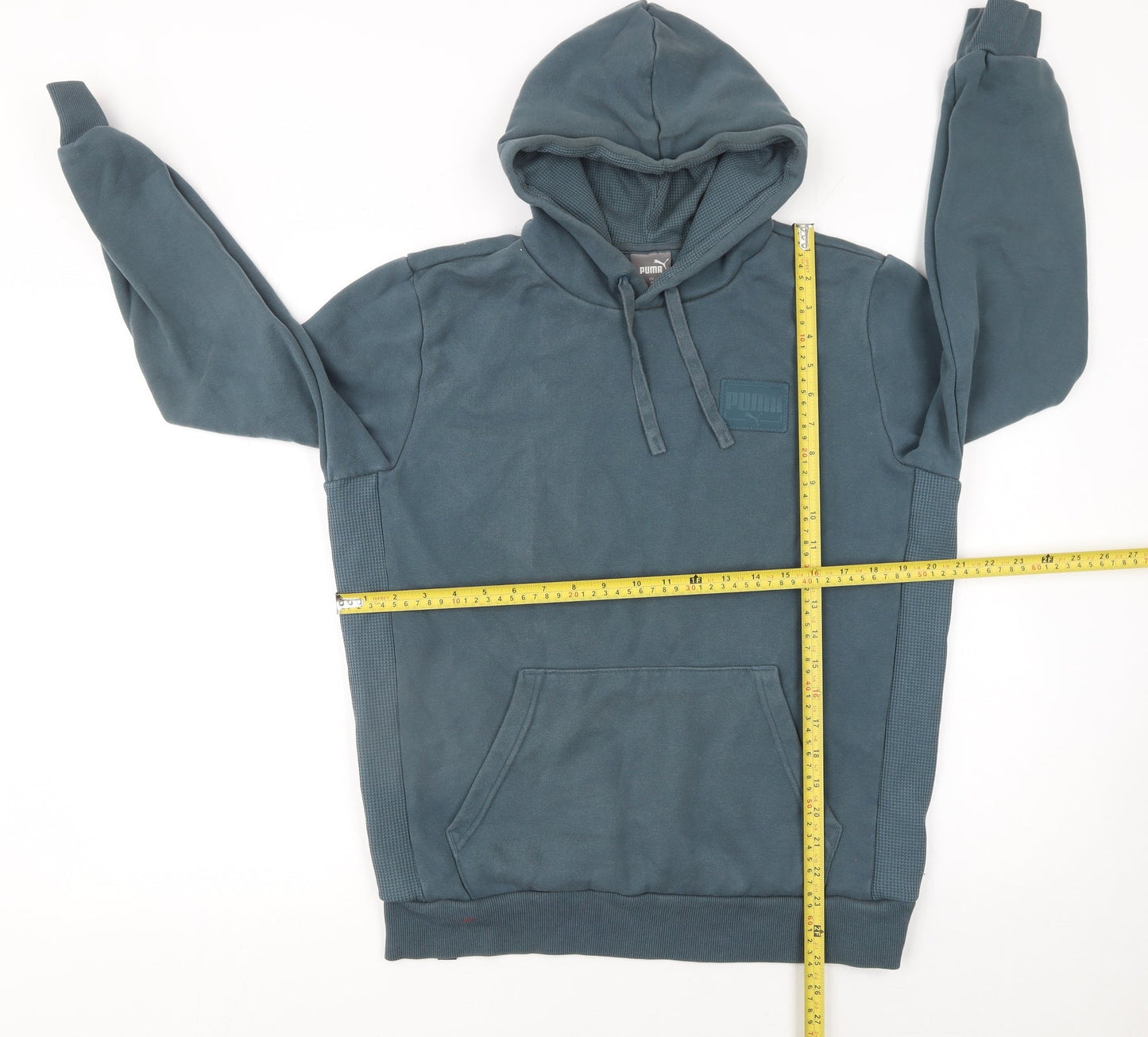 Mens UK Size M PUMA Blue Pullover Hoodie