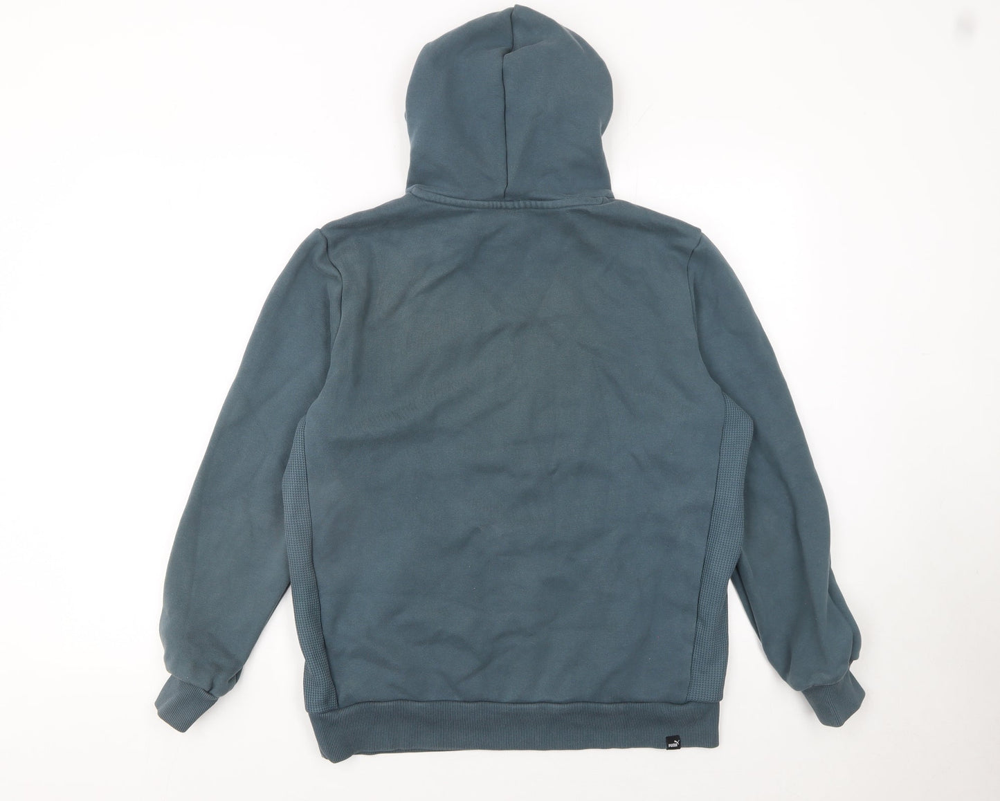 Mens UK Size M PUMA Blue Pullover Hoodie