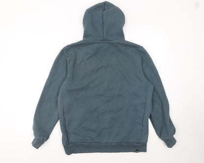 Mens UK Size M PUMA Blue Pullover Hoodie