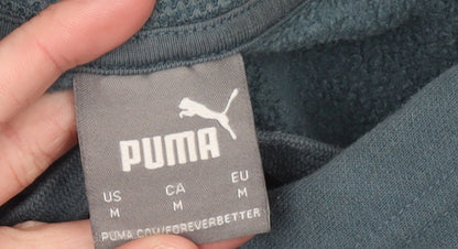 Mens UK Size M PUMA Blue Pullover Hoodie