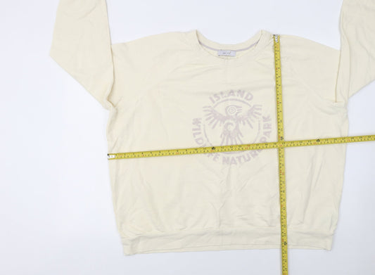 Womens UK Size 22 Marks and Spencer Beige Pullover Sweatshirt