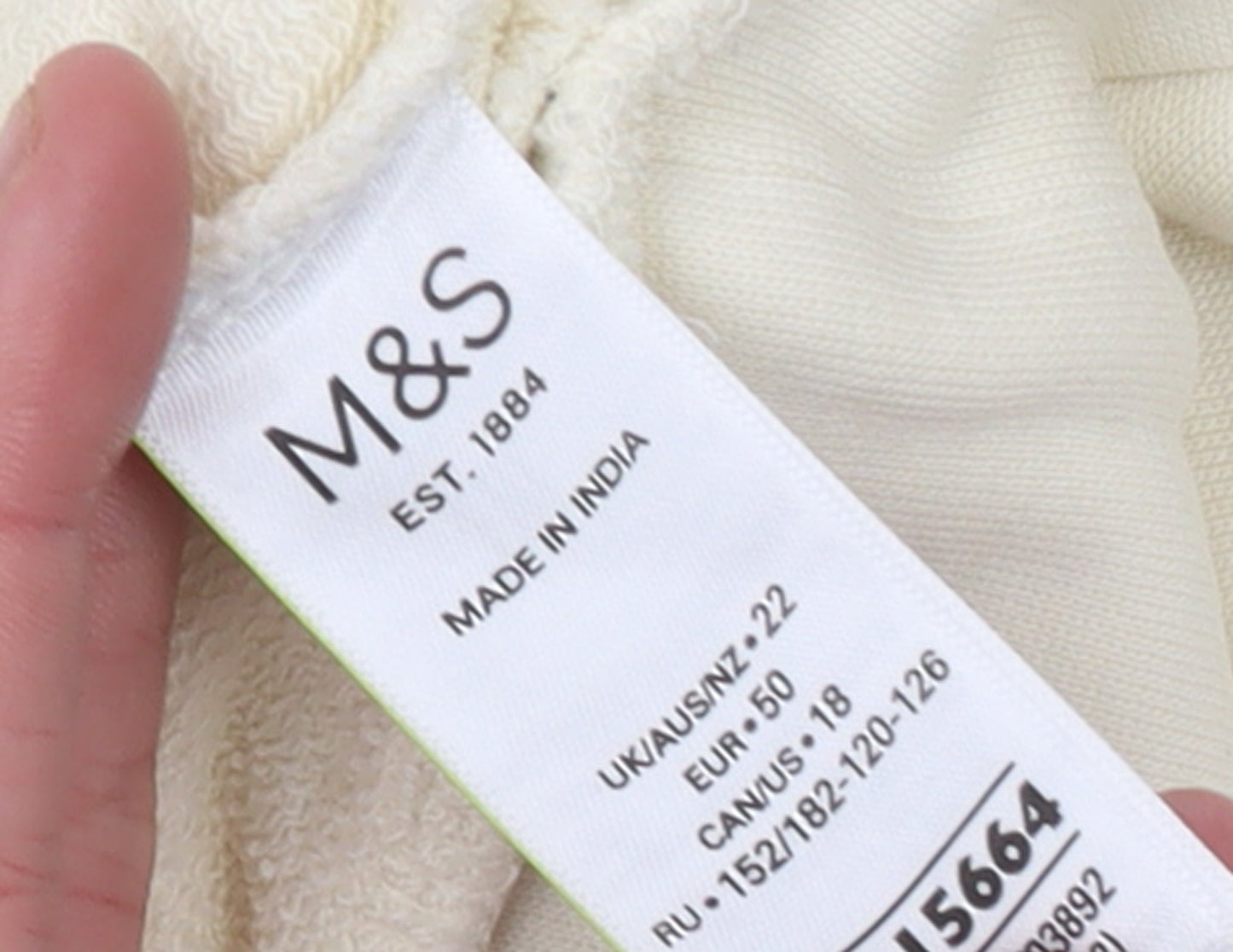Womens UK Size 22 Marks and Spencer Beige Pullover Sweatshirt