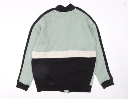 Mens UK Size M boohooMAN Green Full Zip Sweatshirt