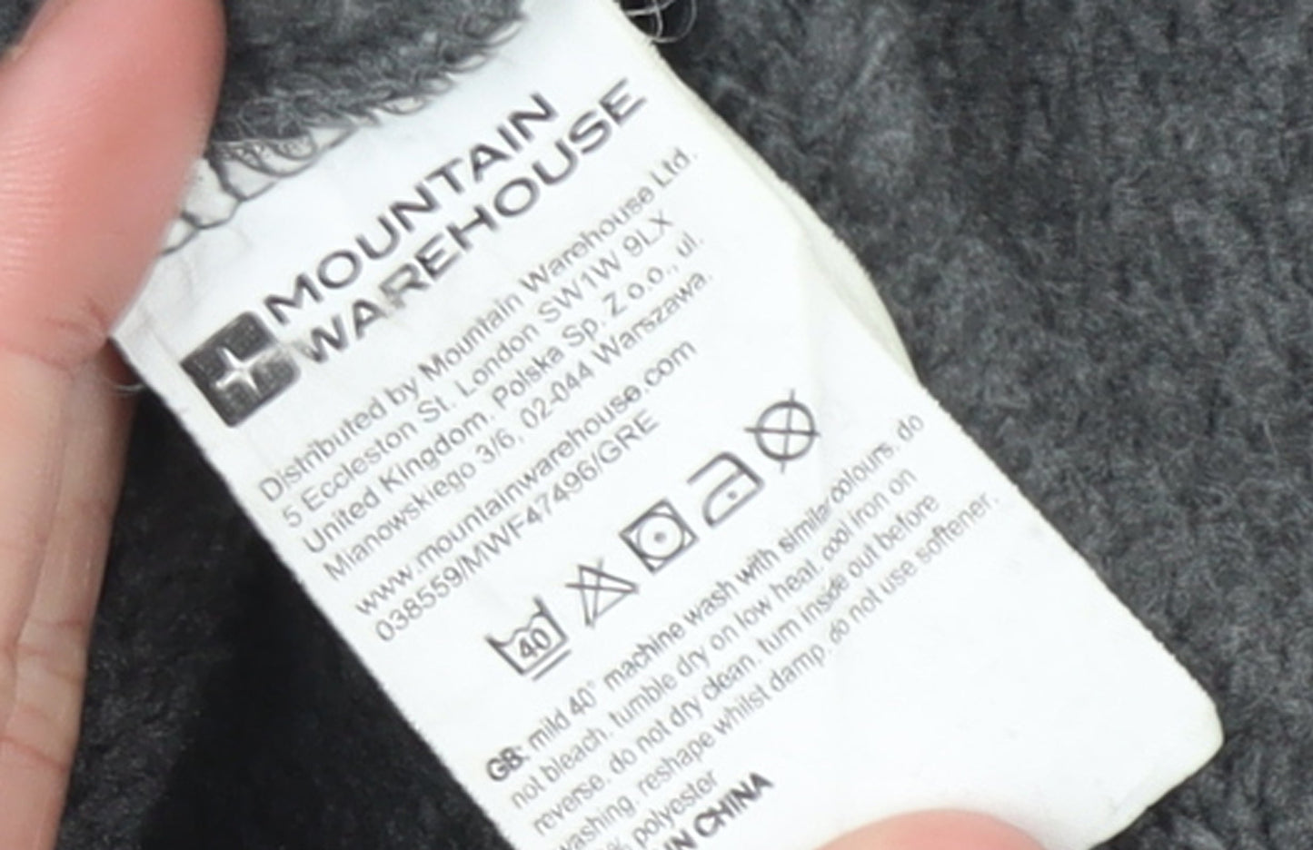 Mens UK Size M Mountain Warehouse Grey Pullover Sweatshirt