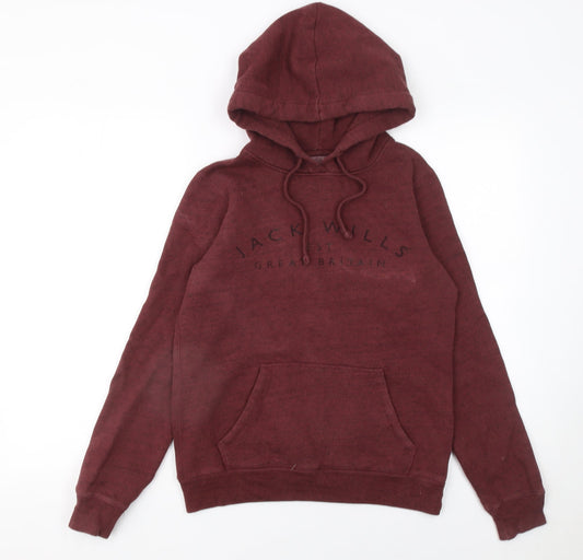 Womens UK Size 8 Jack Wills Red Pullover Hoodie