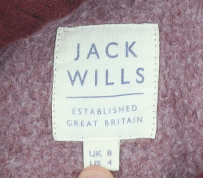 Womens UK Size 8 Jack Wills Red Pullover Hoodie