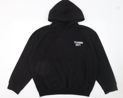 Mens UK Size M MAN Active Black Pullover Hoodie