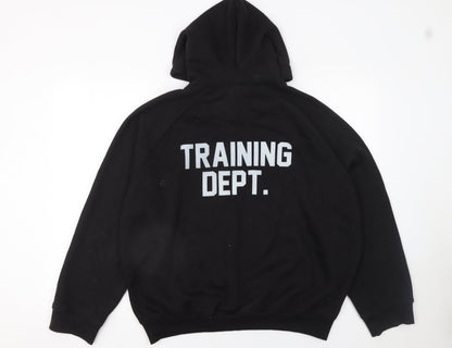 Mens UK Size M MAN Active Black Pullover Hoodie