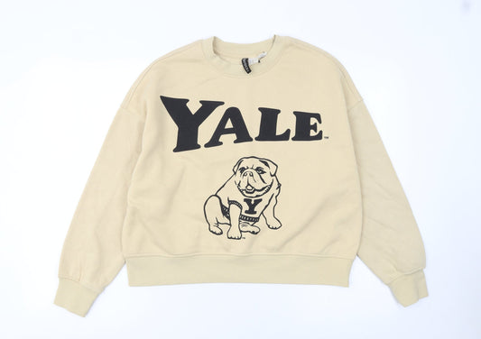 Womens UK Size XS H&M Beige Pullover Sweatshirt