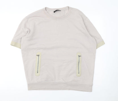 Womens UK Size S Diesel Black Gold Beige Pullover Sweatshirt