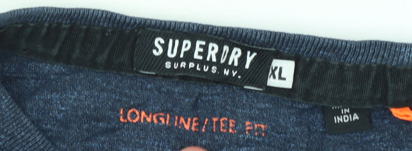 Mens UK Size XL Superdry Blue  T-Shirt