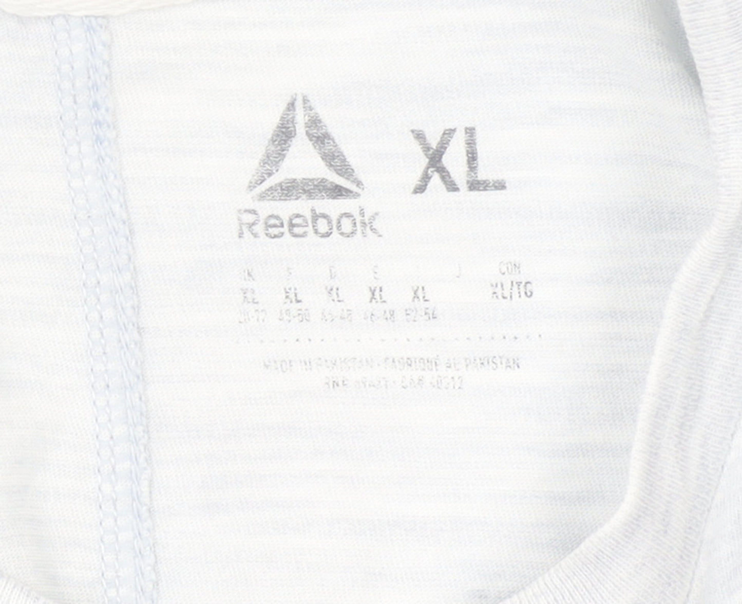 Mens UK Size XL Reebok White  T-Shirt