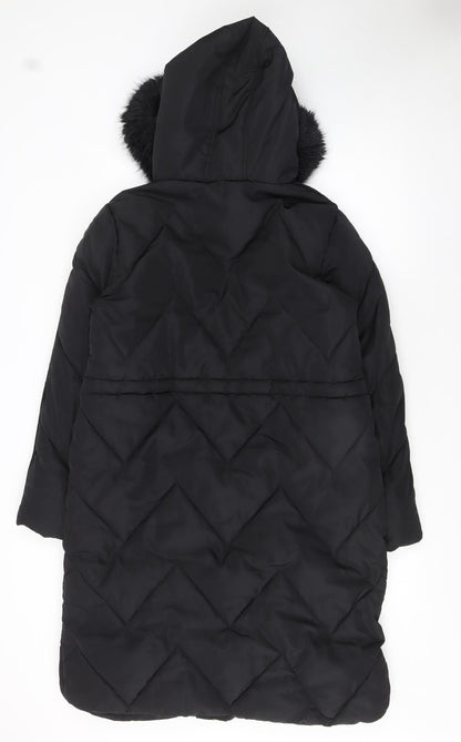 Womens UK Size 12 Lipsy Black Puffer Jacket