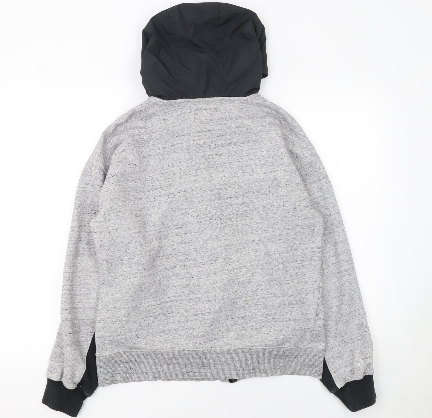 Womens UK Size 10 Converse Grey Full Zip Hoodie