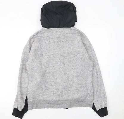 Womens UK Size 10 Converse Grey Full Zip Hoodie
