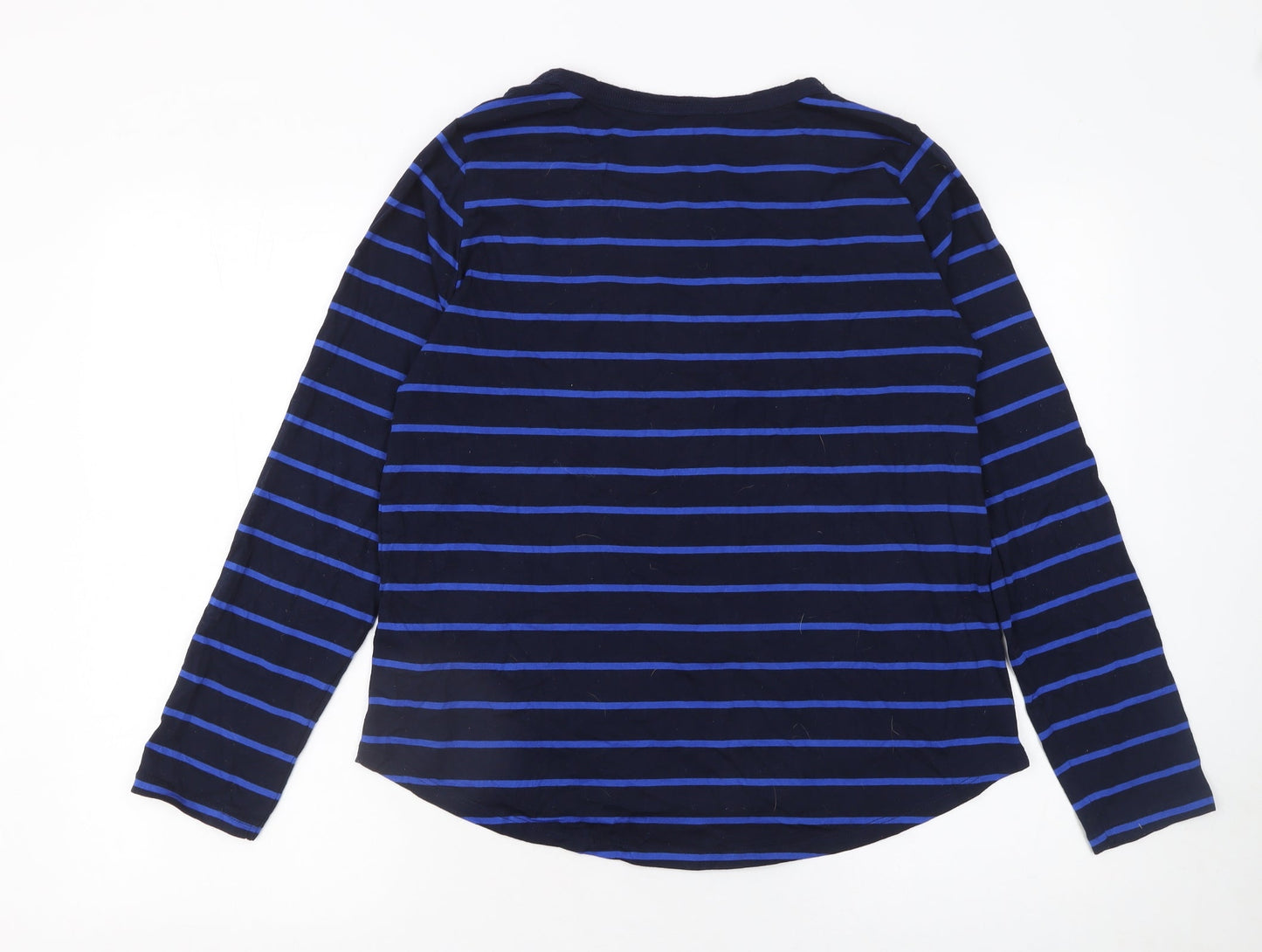 Marks and Spencer Women’s Blue Striped Long Sleeve Après Ski T-Shirt Size 14