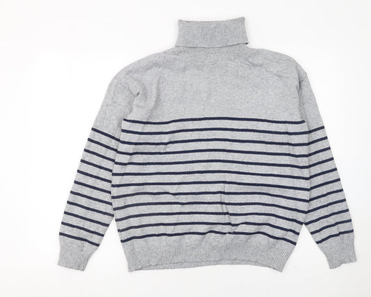 Womens UK Size 10 Apricot Grey Pullover Jumper
