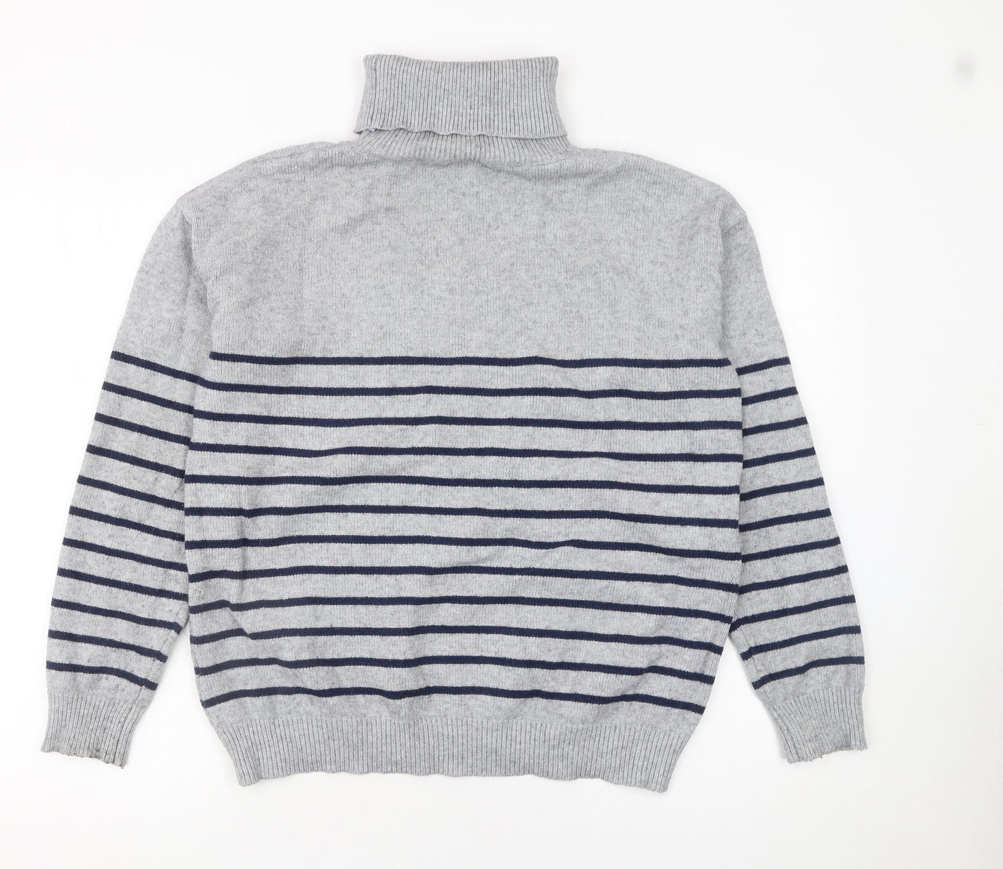 Womens UK Size 10 Apricot Grey Pullover Jumper
