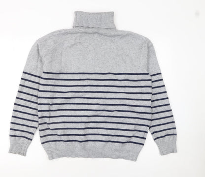 Womens UK Size 10 Apricot Grey Pullover Jumper