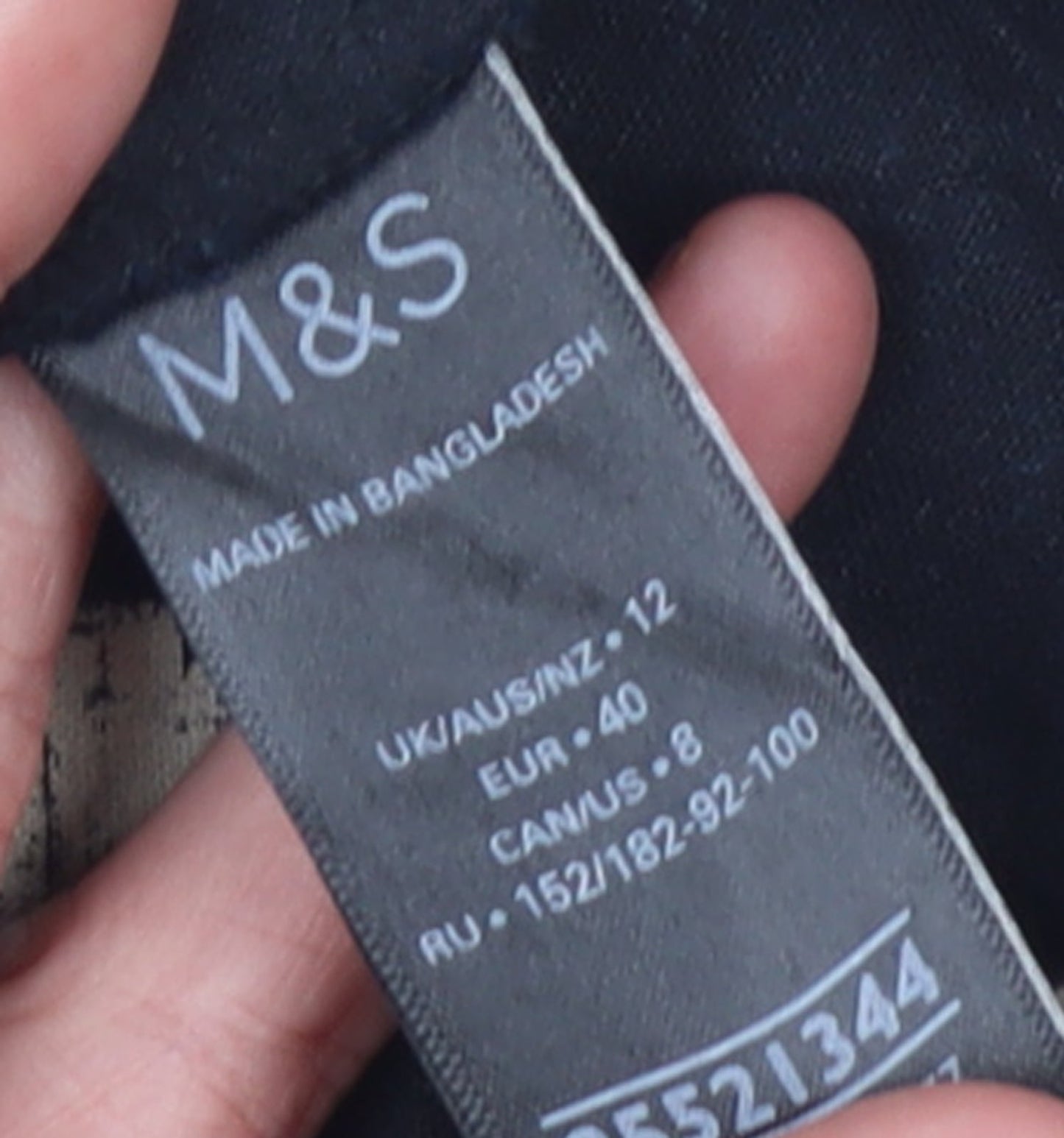 Womens UK Size 12 Marks and Spencer Black Wrap Blouse